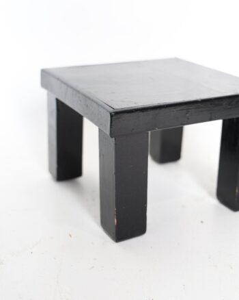 Minimalist Black Painted Wooden Pot stand