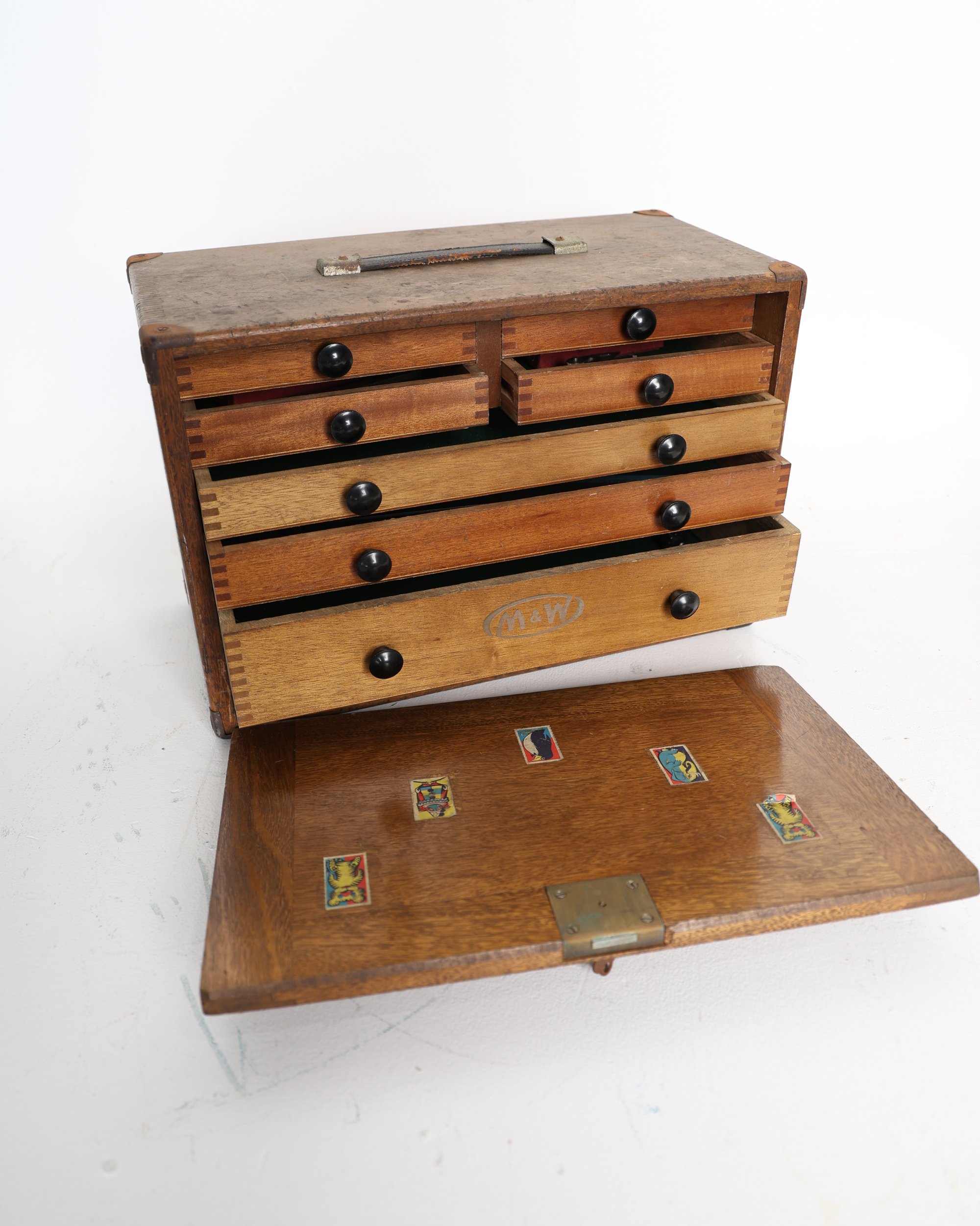 Vintage Moore and Wright Wood Tool Chest
