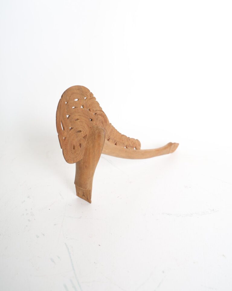 Carved Wood Maori Style Model Canoe Prow Ornament