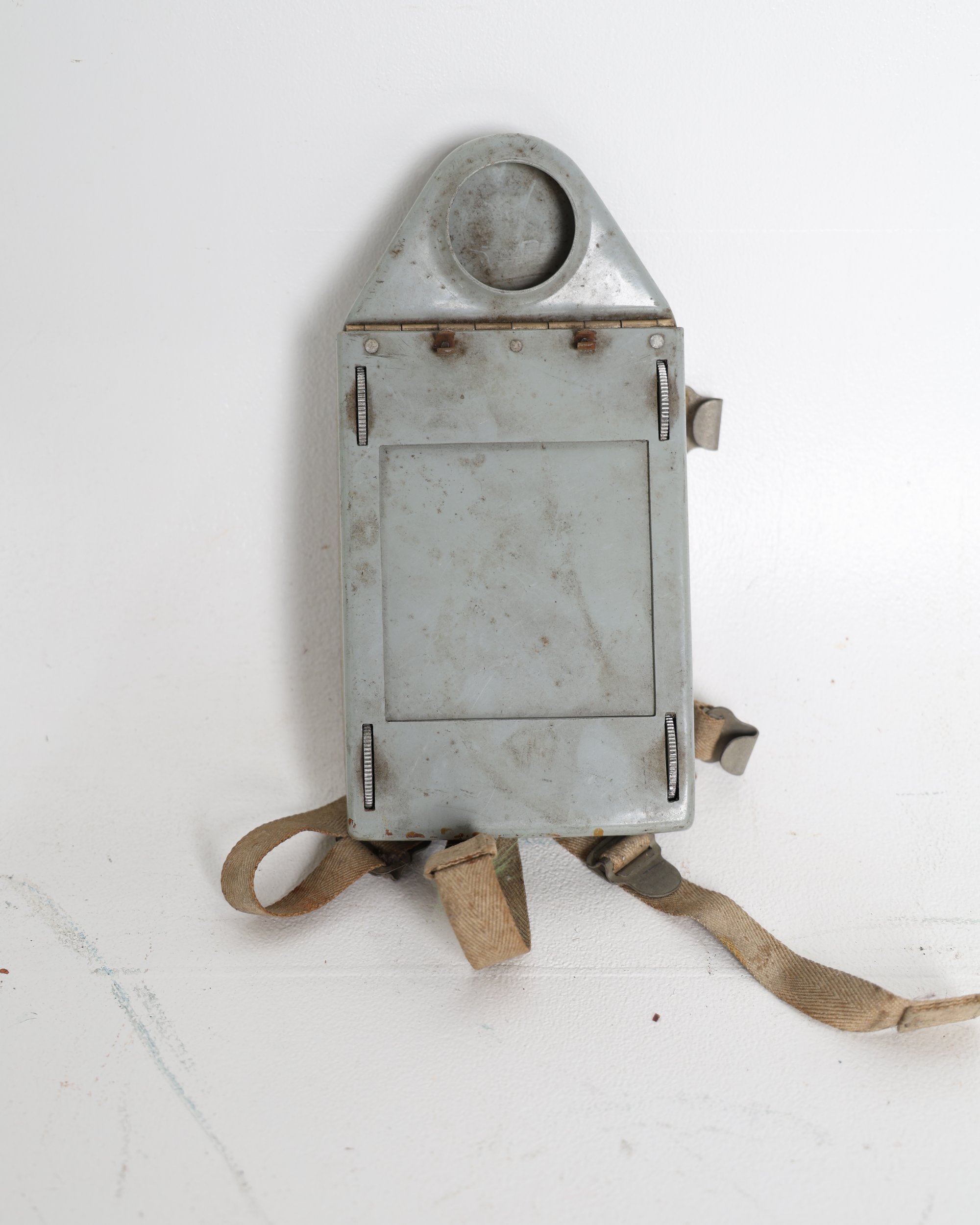 Vintage Grey Metal Field Message Scroll Board