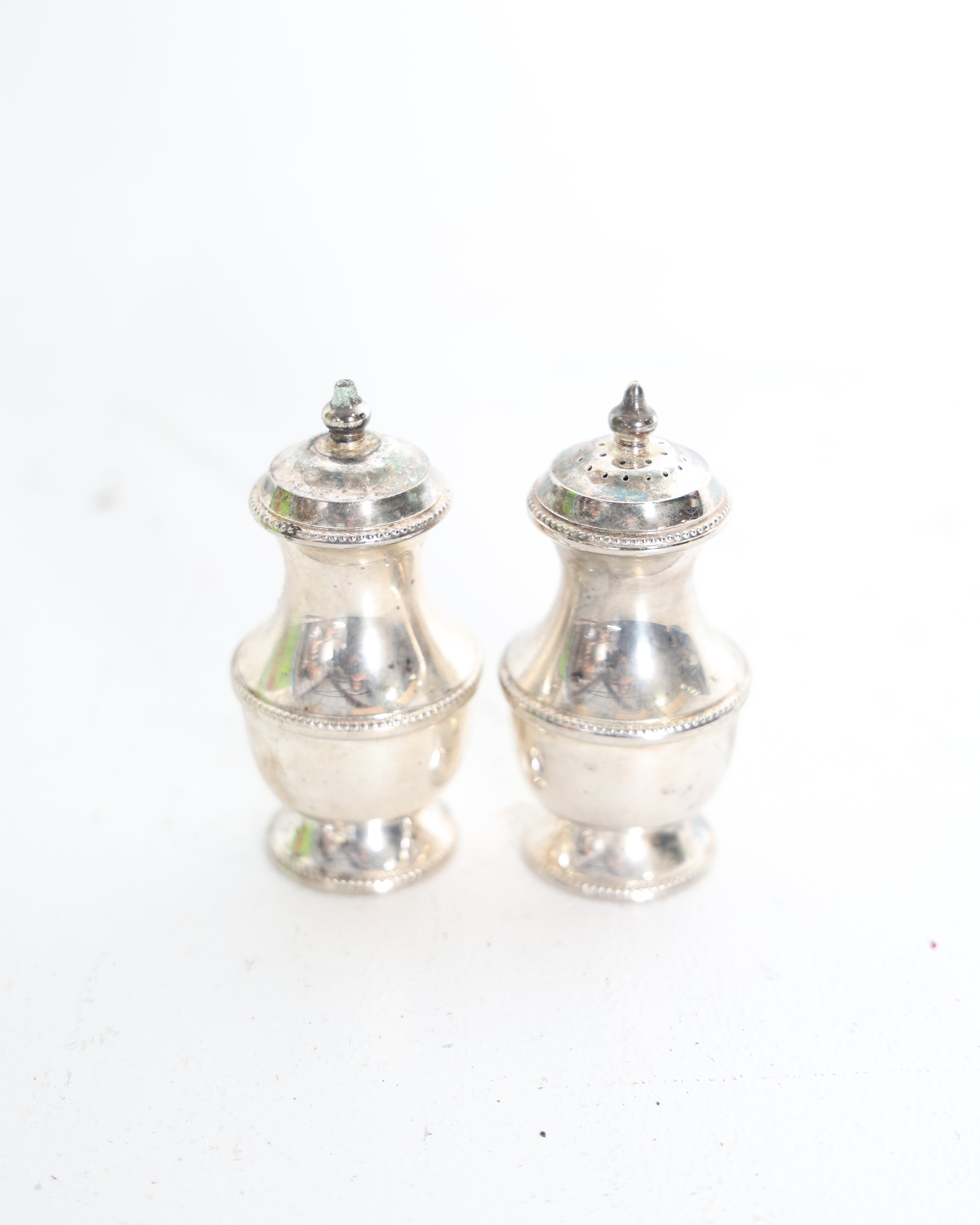 Silver Tone Classic Salt and Pepper Shakers