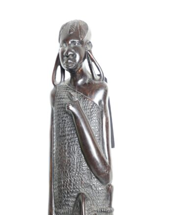 Ironwood Sculpture of a Maasai Warrior