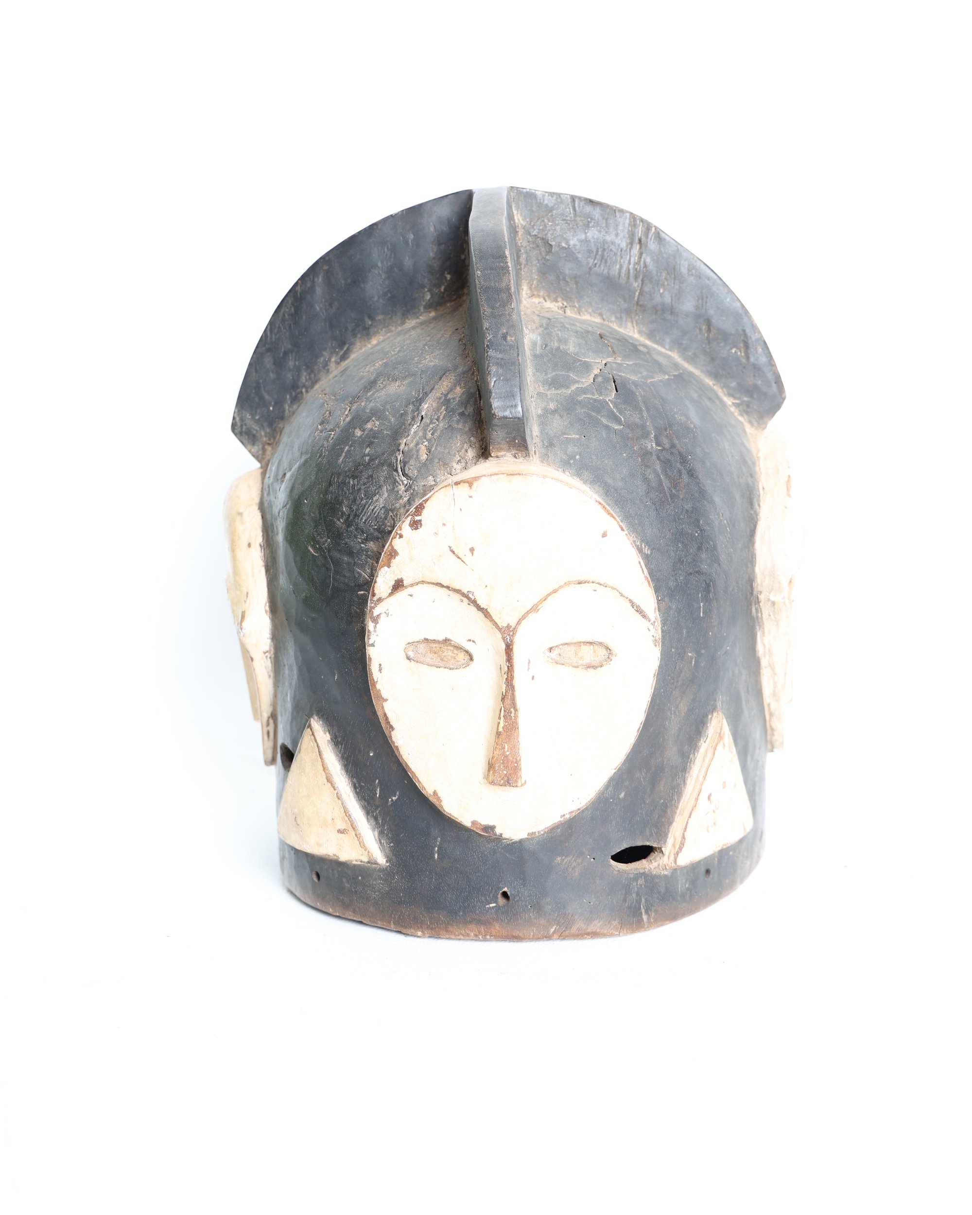 Hand-Carved Multi-Faced Wooden Mask Inspired by Shona Art