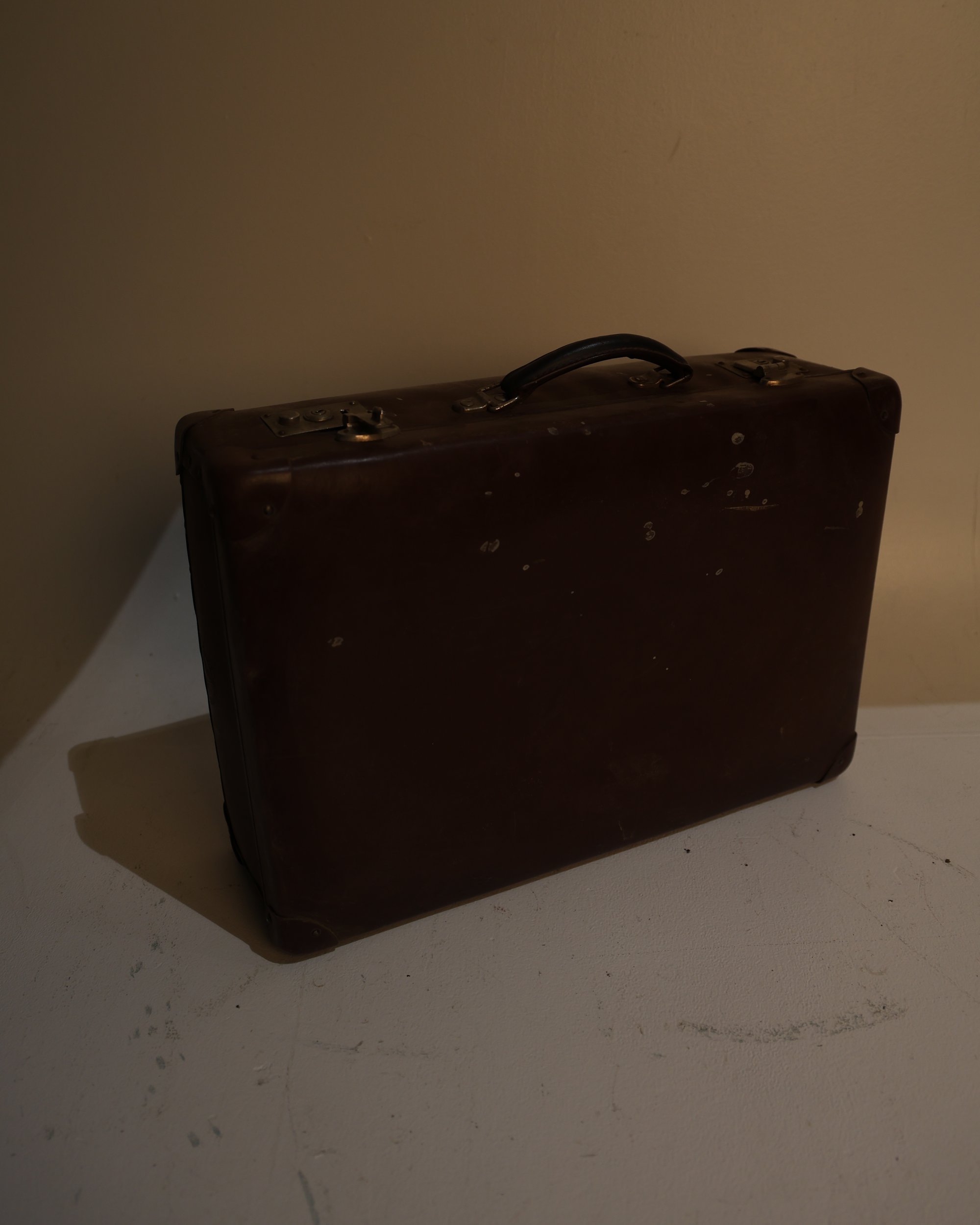 Vintage Globe Trotter Brown Suitcase Made in England