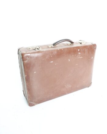 Vintage Globe Trotter Brown Suitcase Made in England