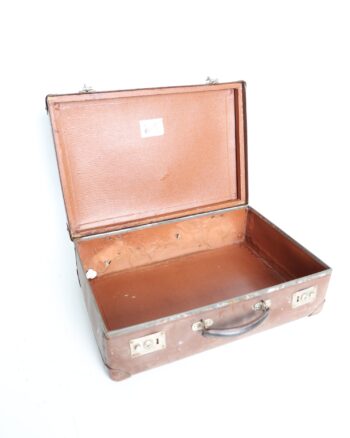 Vintage Globe Trotter Brown Suitcase Made in England