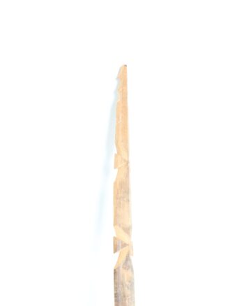 Carved Wooden Pin with Geometric Patterns
