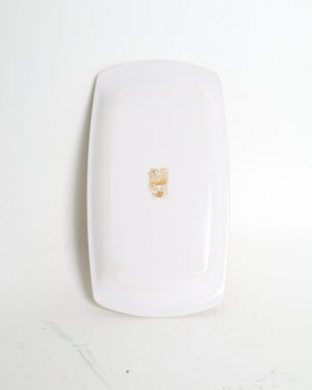 Retro Floral Pattern Yellow Plastic Serving Tray