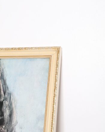 Vintage Style Portrait Painting of a Lady in Mantilla Veil