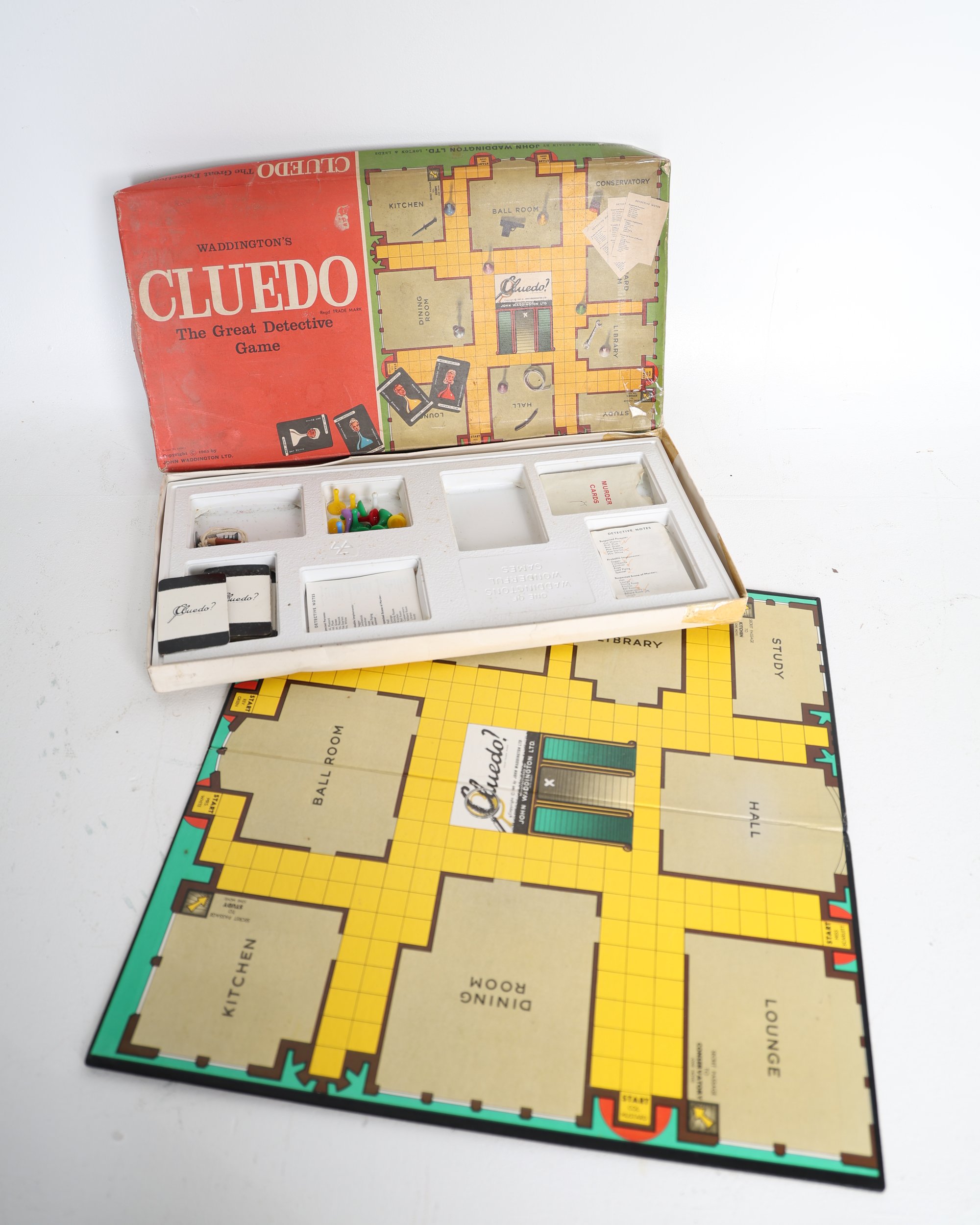 Vintage Waddingtons Cluedo Board Game 1965 Edition