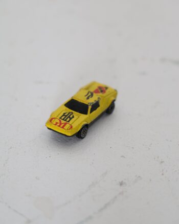 Vintage Yellow Diecast Toy Sports Car
