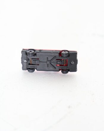 Red and Black Miniature Plastic Toy Fire Department Car