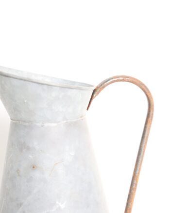 Rustic Galvanised Metal Pitcher Jug