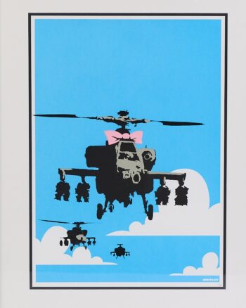 Banksy “Happy Choppers” (2003) with Pest Control COA