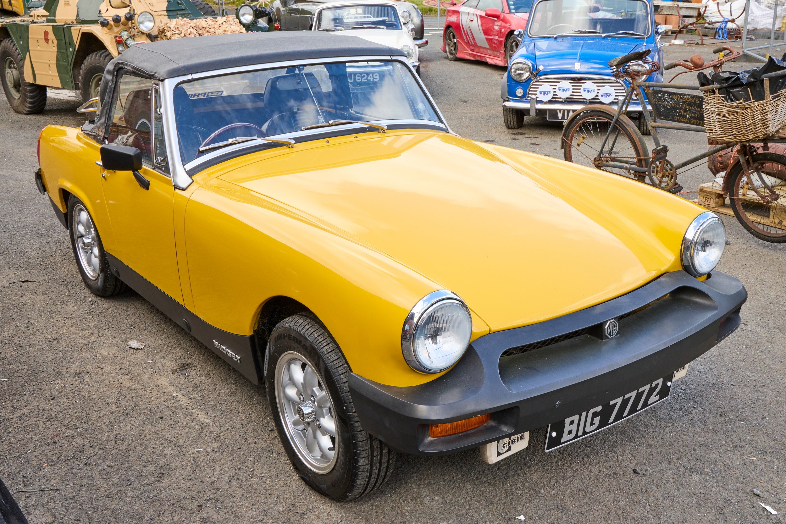 Yellow MG Midget Convertible – BIG 7772