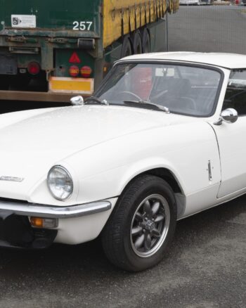 White Triumph Spitfire – FIJ 6249