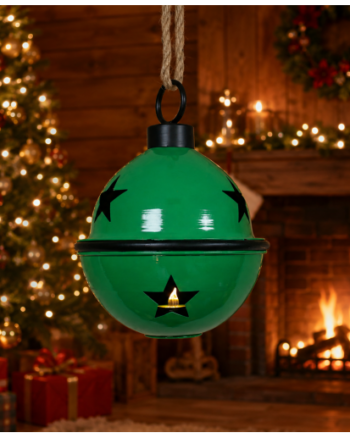 Green Hanging Light Up Bell Christmas Decoration