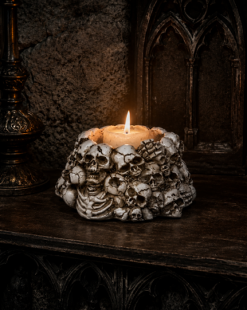 Gothic Skull Candle Holder