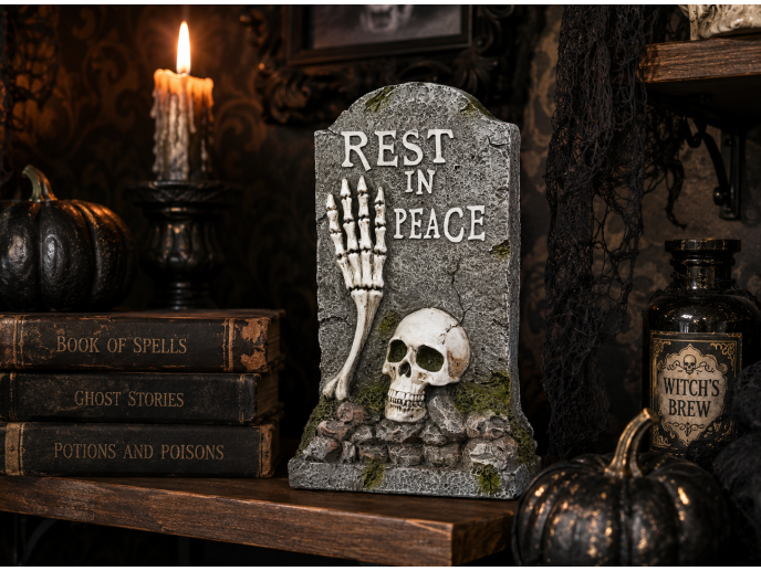 Rest In Peace Halloween Grave Stone Ornament