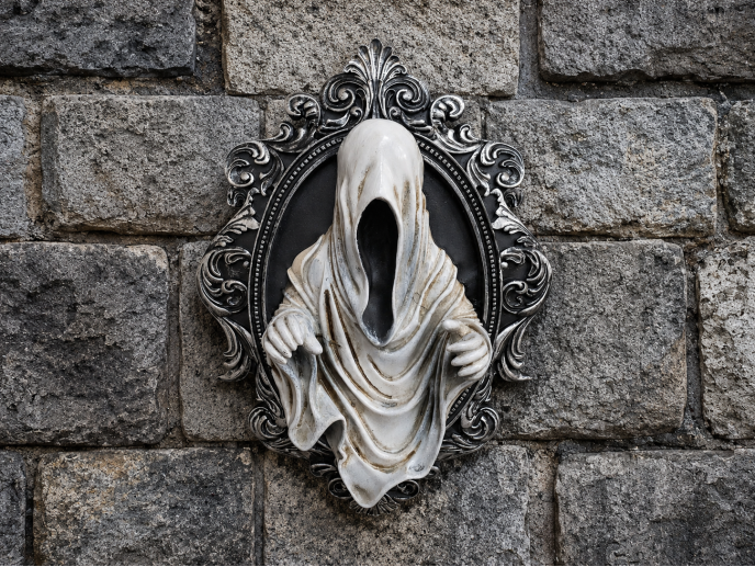 Gothic Style Framed Ghost Wall Decoration