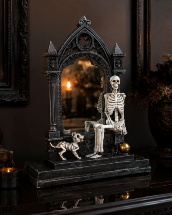 Gothic Skeleton Arch Mirror Halloween Decoration