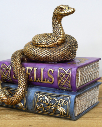 Snake On Spell Books Gothic Ornament