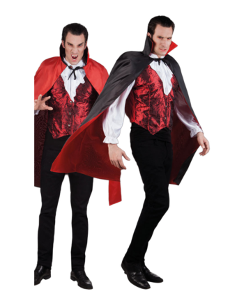 Black and Red Reversible Costume Cape (120cm)