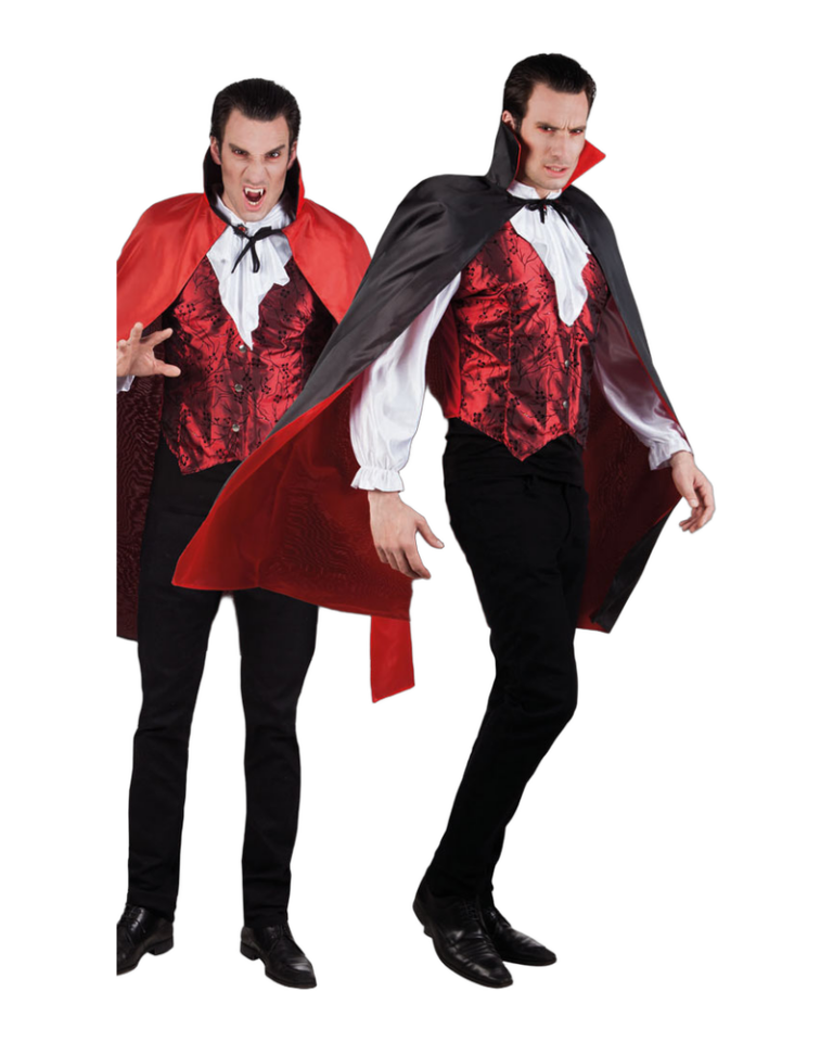 Black and Red Reversible Costume Cape (120cm)