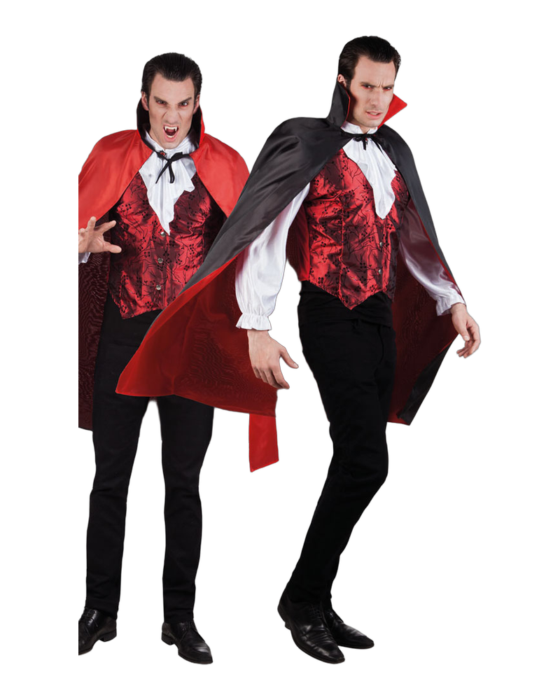 Black and Red Reversible Costume Cape (120cm)