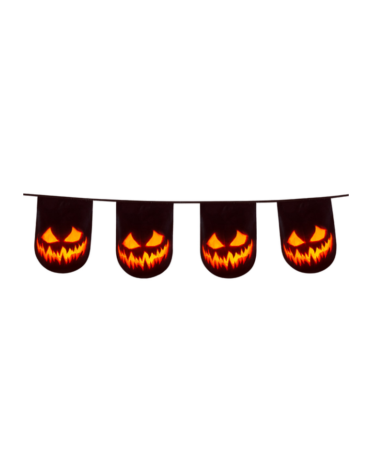 Creepy Pumpkin Double-Sided Bunting (6m)
