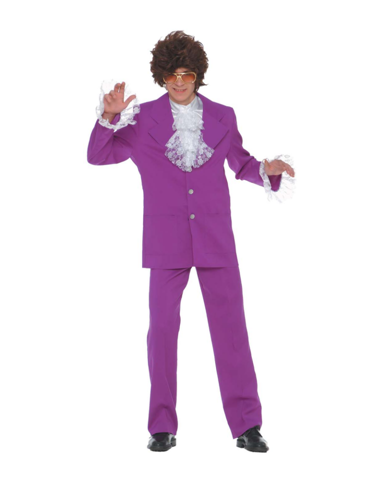 Mojo Man Purple 1960s Spy Adult Costume
