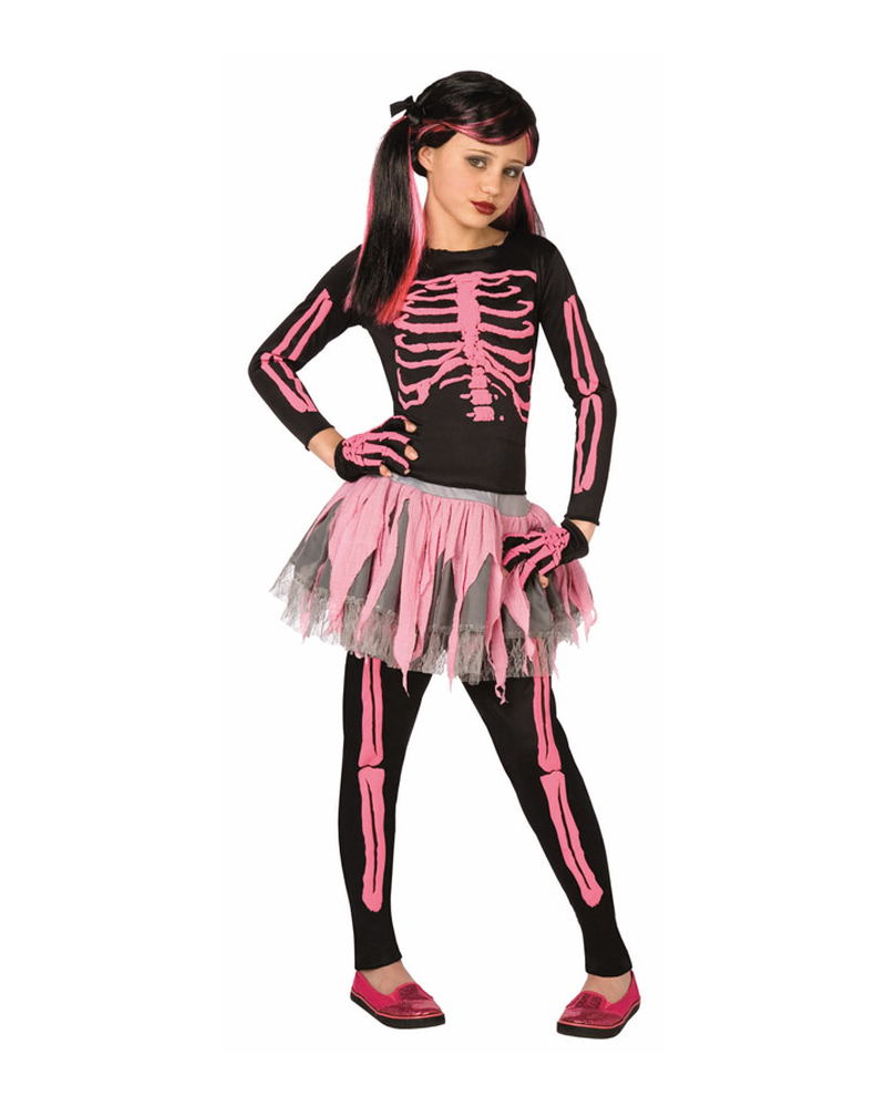 Pink Skeleton Child Costume (Age 4-6)