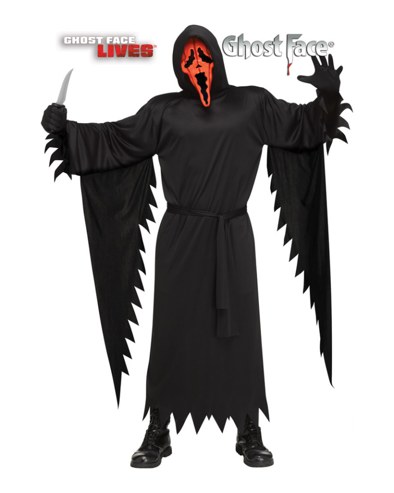 Pumpkin Ghost Face® Adult Costume with Mask