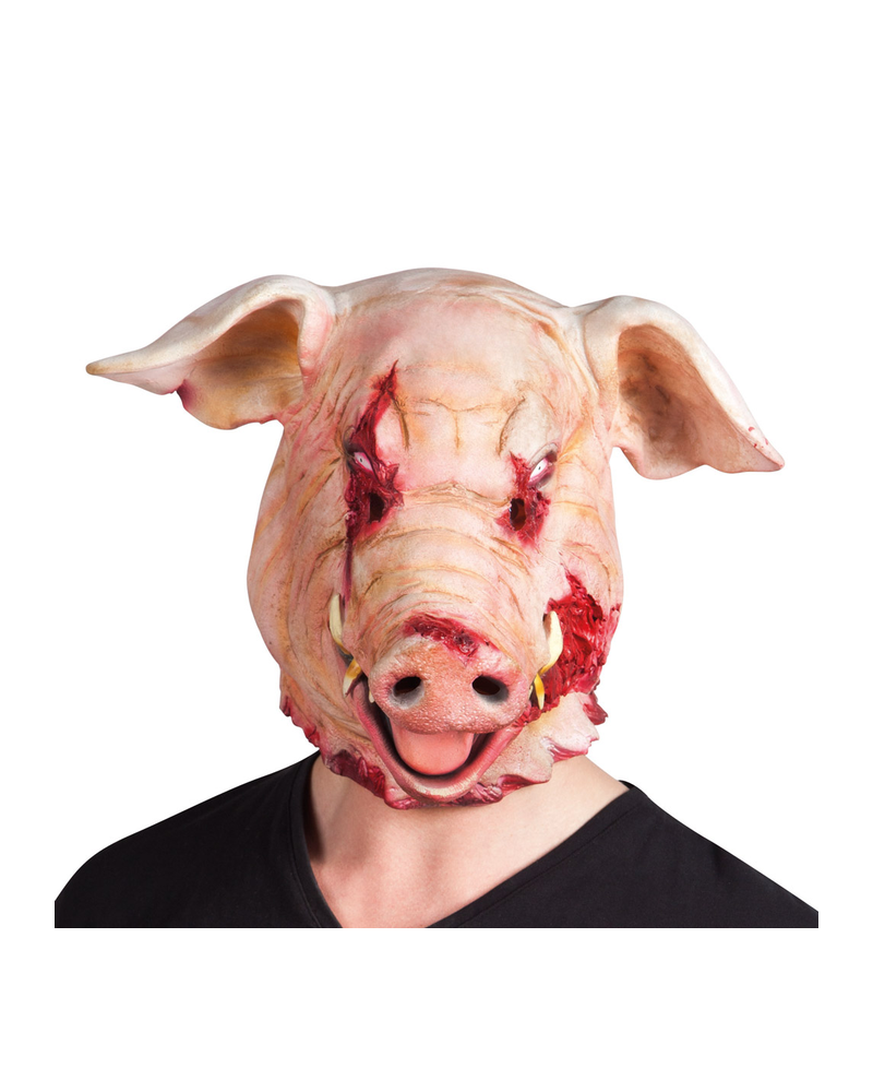 Severed Pig Head Latex Mask