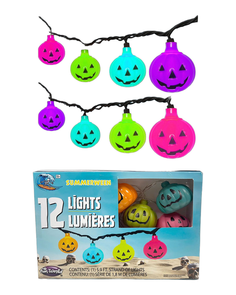 Summerween Rainbow Pumpkin String Lights (1.8m)