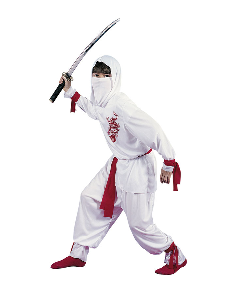 White Ninja Child Costume (Age 4-6)
