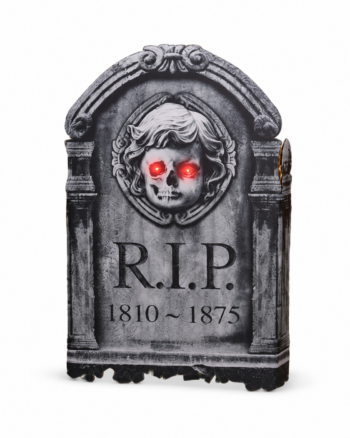 Light-Up 3D Stone-Look Halloween Tombstone (56cm)