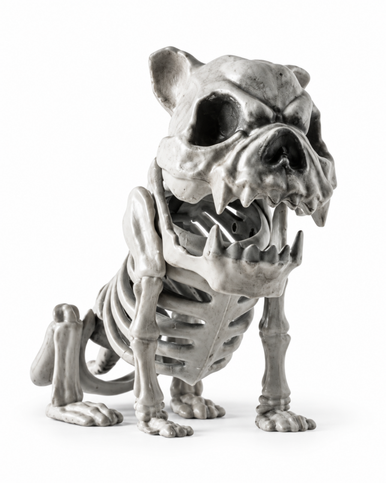 Creepy Bulldog Skeleton Halloween Prop Decoration