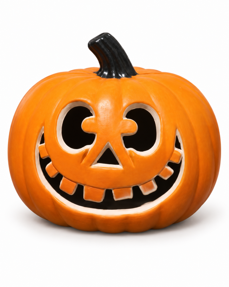 Smiley Jack-O Lantern Halloween Pumpkin Light Up Feature