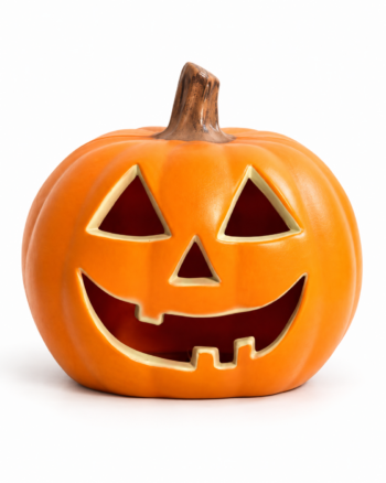 Smiling Orange Jack-O-Lantern Halloween Pumpkin Decoration