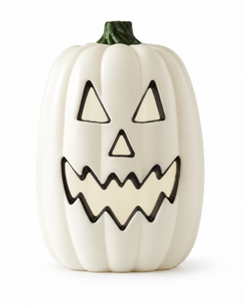 White Light Up Jack-O-Lantern Halloween Pumpkin Decoration