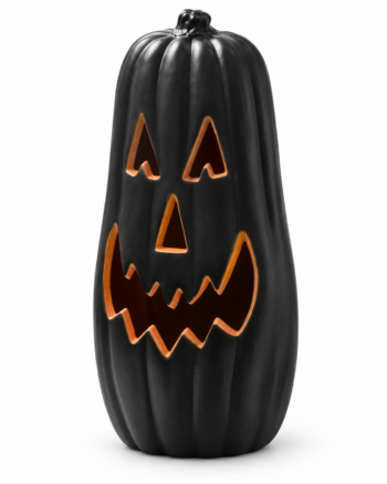 Tall Black Light Up Jack-O-Lantern Pumpkin