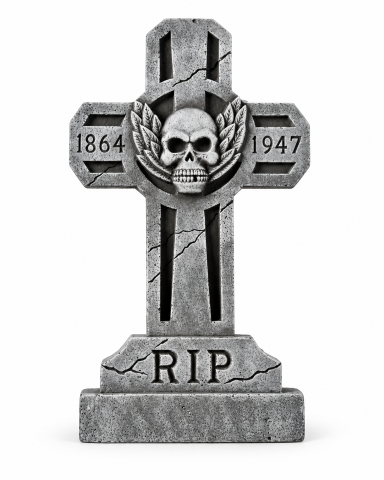 RIP Cross Tombstone Halloween Decoration