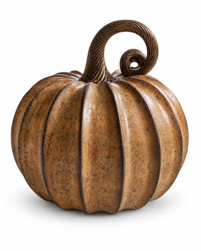 Pumpkin with Swirled Glitter Stem, Autumn Decoration