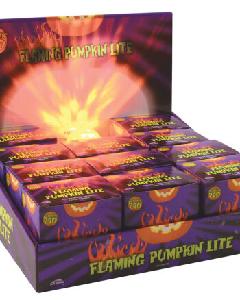 Flaming Pumpkin Lite Halloween Moving Flame Effect Novelty Light