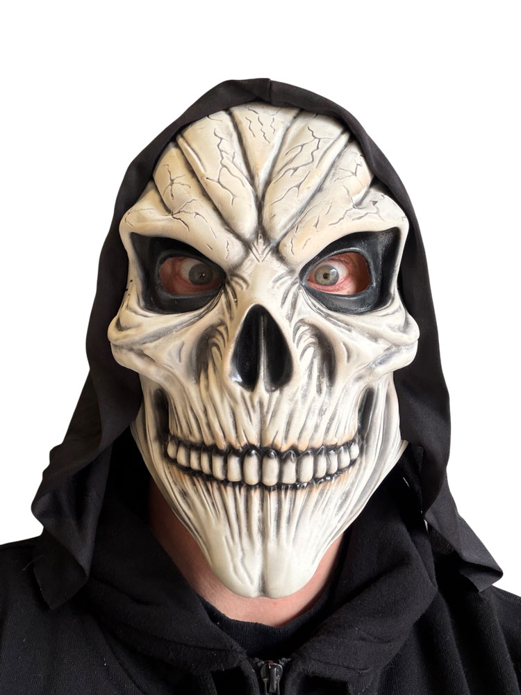 Hooded Skull Mask Halloween Costume Accessory
