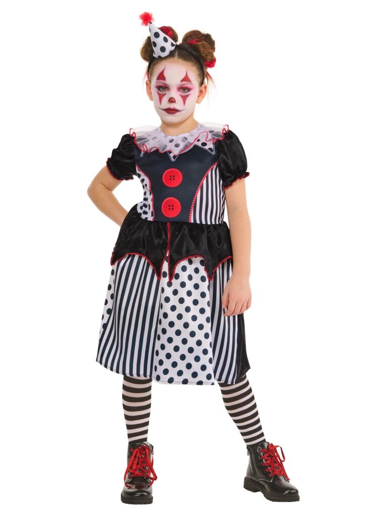 Monochrome Clown Dress 3-4 Years