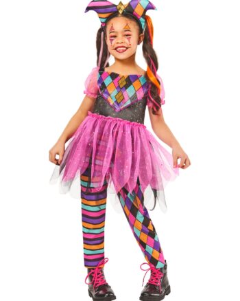 Harlequin Girl Costume for Ages 3 to 4 Years