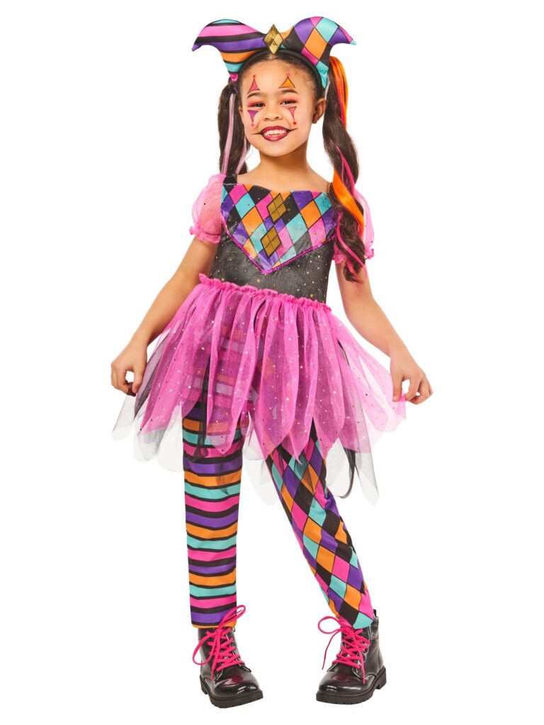 Harlequin Girl Costume for Ages 3 to 4 Years