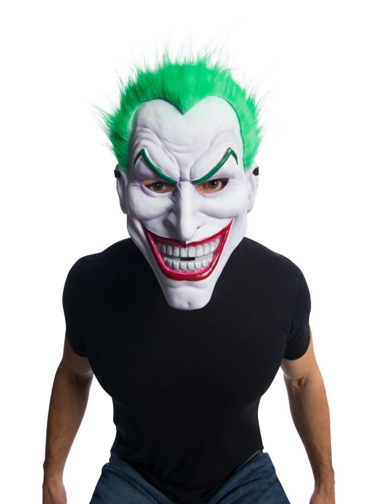 Brand New Joker Mask with Green Hair Costume Accessory